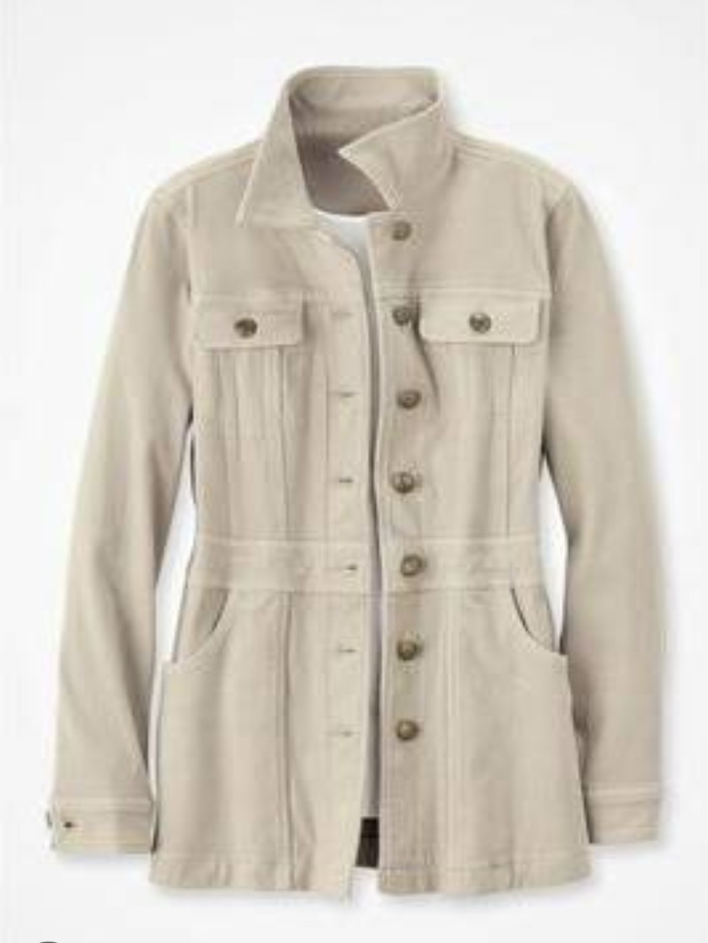 Chic Trendy Coldwater Creek Women's Light Beige Jacket Large